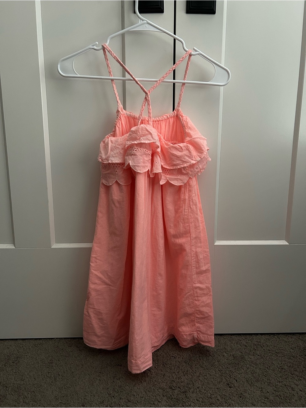 Girls' Pink Ruffle Sundress - Picture 3 of 4